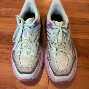 Hoka Women's Sneakers in Mint and Purple